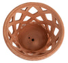 Biscottini Lanterna Terracotta 100% made in Italy interamente lavorata a mano al tornio Portacandele per la casa L35XPR35XH55 CM