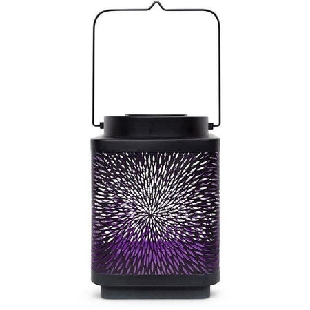 Lanterna solare - GARDEN ID Attract - Viola 16 x 16 h23 cm - Autonomia da 6 a 8 ore - Cellulare - Tasto on/off.