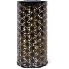 Lampada solare - Colonna GARDEN ID - Oro-Nero 15 H30 cm - Luce da 6 a 8 ore - Tasto on/off - Batteria ricaricabile AAA.