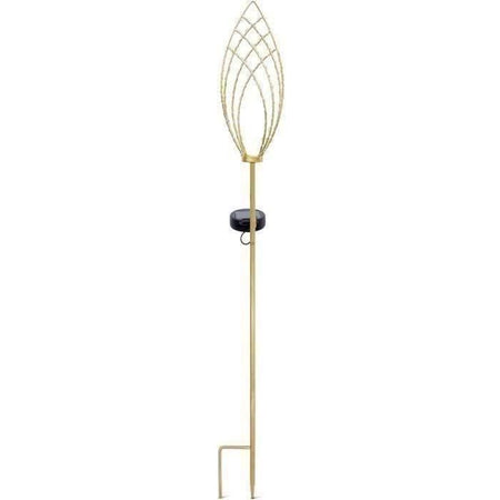 Lanterna solare - GARDEN ID Epi Gold - 11 h81 cm - Autonomia 6-8 ore - Tasto on/off - Batteria AAA ricaricabile.