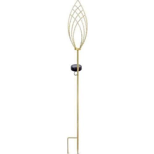 Lanterna solare - GARDEN ID Epi Gold - 11 h81 cm - Autonomia 6-8 ore - Tasto on/off - Batteria AAA ricaricabile.