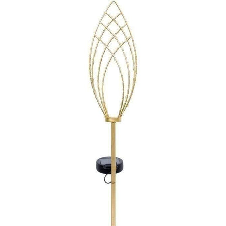 Lanterna solare - GARDEN ID Epi Gold - 11 h81 cm - Autonomia 6-8 ore - Tasto on/off - Batteria AAA ricaricabile.