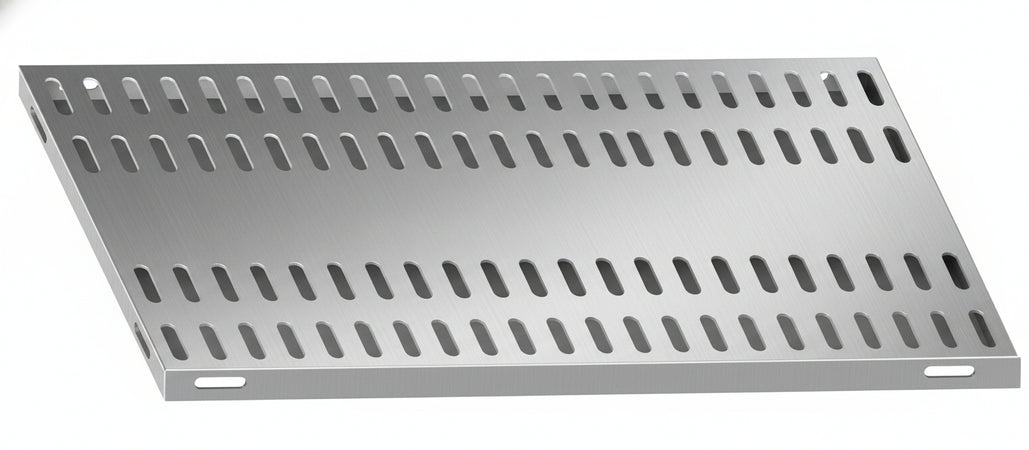 Piano aggiuntivo FORATO per scaffalatura in acciaio inox a ganci cm. 70x40