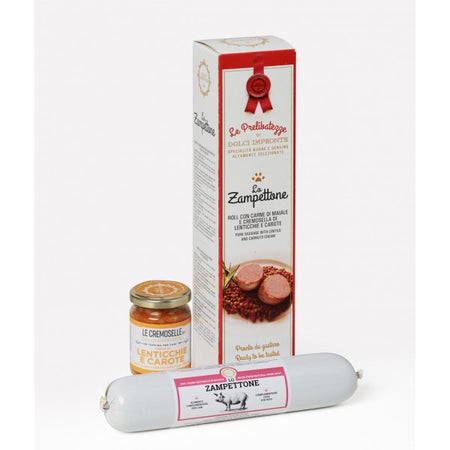 Dolci Impronte lo Zampettone di Fine Anno e Crema di Lenticchie e Carote per Cani 400gr