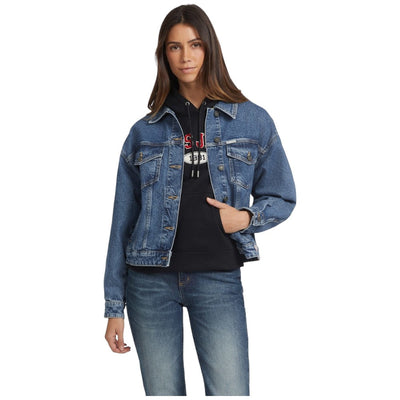 Guess Jeans giubbino jeans oversize trucker W4YN56D5CC3M3DW Giubbini Guess Jeans