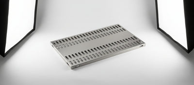 Piano aggiuntivo FORATO per scaffalatura in acciaio inox a ganci cm. 80x30