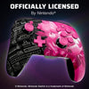 PDP - Controller wireless Glow per Nintendo Switch e Switch OLED - Grand Prix Peach - Nero e rosa