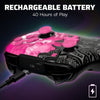 PDP - Controller wireless Glow per Nintendo Switch e Switch OLED - Grand Prix Peach - Nero e rosa