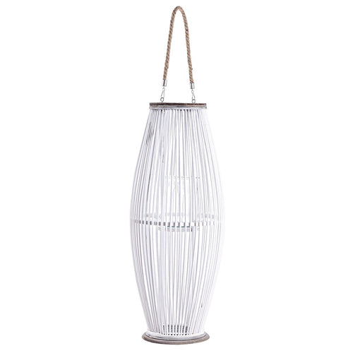 Lanterna da esterno Jadida colore bianco e giallo per giardino in vetro