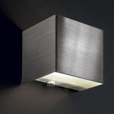 Applique Illuminando CUBETTO G9 LED lampada parete biemissione moderno cubo metallo vetro interno