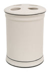 Biscottini Porta spazzolini in porcellana bianca decorata Le Bain Paris L8,5xPR8,5xH11,5 cm