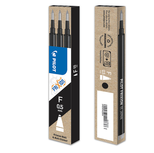 Set 3 Refill Sfera Frixionball Clicker 0.5Mm Nero Pilot