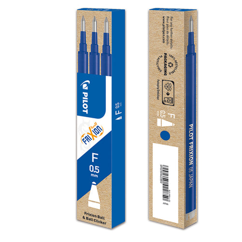 Set 3 Refill Sfera Frixionball Clicker 0.5Mm Blu Pilot