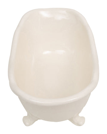 Biscottini Contenitore multifunzione in porcellana bianca con decoro "Le Bain Paris" L25,6xPR12,7xH11,5 cm