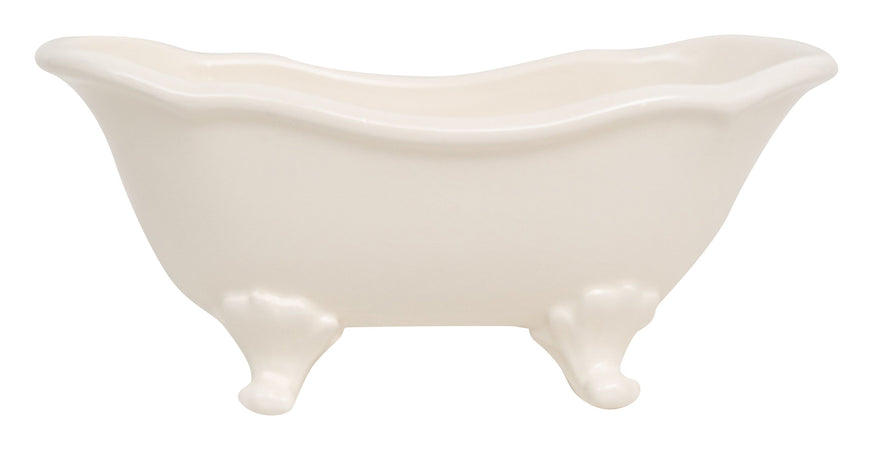 Biscottini Contenitore multifunzione in porcellana bianca con decoro "Le Bain Paris" L25,6xPR12,7xH11,5 cm