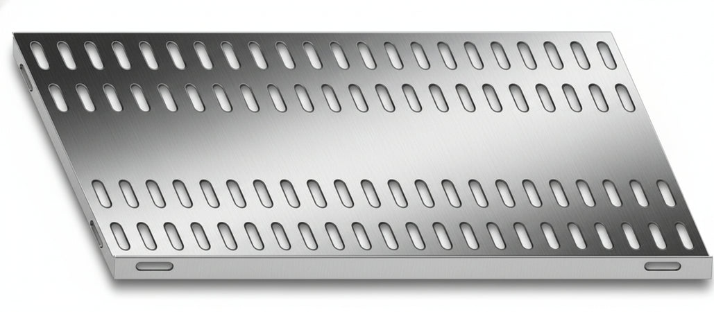 Piano aggiuntivo FORATO per scaffalatura in acciaio inox a ganci cm. 90x40