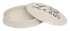 Biscottini Contenitore con coperchio in porcellana bianca decorata Le Bain Paris L20,5xPR15xH6 cm