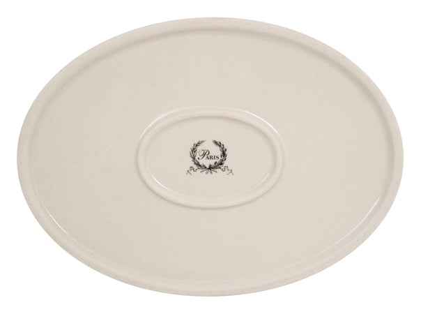 Biscottini Contenitore con coperchio in porcellana bianca decorata "Le Bain Paris" L20,5xPR15xH6 cm
