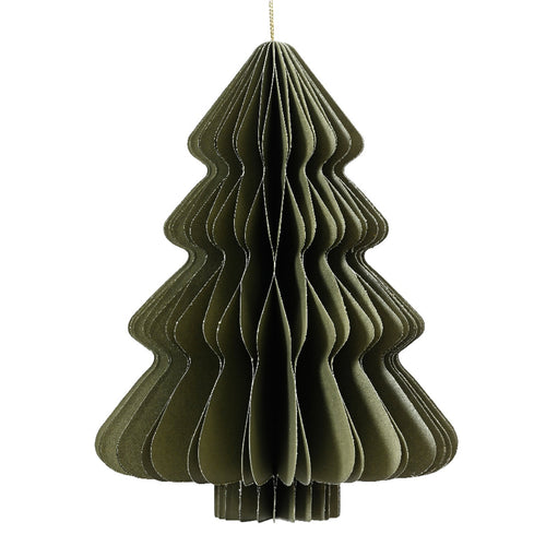 Alberello di Natale colore verde in carta , decorazione natalizia