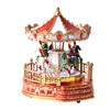 Giostra animata Carosello carillon con Led, decorazione da Ø 19 x h 21 cm