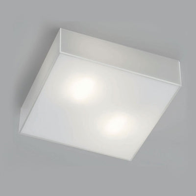 Plafoniera Illuminando CUBIC PL30 E27 LED lampada soffitto parete moderna vetro bianco interno