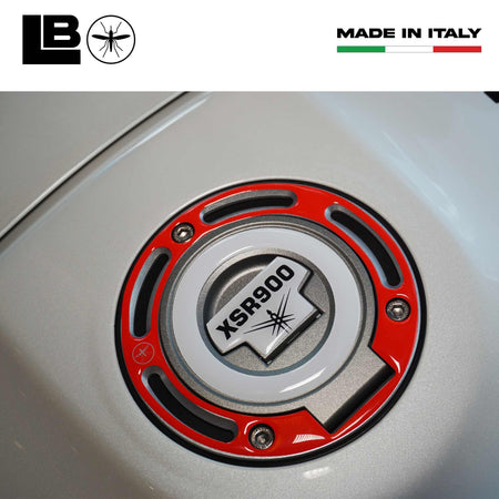 Adesivo 3D Protezione tappo serbatoio moto compatibile con Yamaha XSR900 rosso