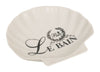 Biscottini Porta saponetta svuota tasche in porcellana bianca decorata Le Bain Paris L12xPR12xH2,5 cm