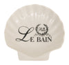 Biscottini Porta saponetta svuota tasche in porcellana bianca decorata Le Bain Paris L12xPR12xH2,5 cm