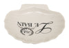 Biscottini Porta saponetta svuota tasche in porcellana bianca decorata Le Bain Paris L12xPR12xH2,5 cm
