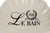 Biscottini Porta saponetta svuota tasche in porcellana bianca decorata Le Bain Paris L12xPR12xH2,5 cm