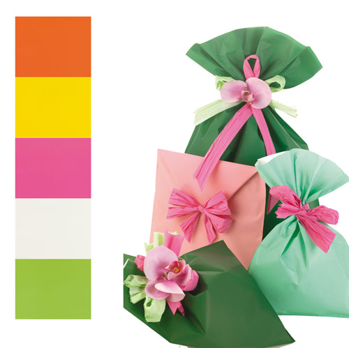 100 Buste Regalo In Ppl Perla Mat 25X40Cm Assortimento 5 Colori