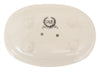 Biscottini Porta saponetta svuota tasche in porcellana bianca decorata Le Bain Paris L15xPR10xH6 cm