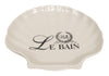 Biscottini Porta saponetta svuota tasche in porcellana bianca decorata Le Bain Paris L20xPR19xH3,8 cm