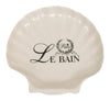 Biscottini Porta saponetta svuota tasche in porcellana bianca decorata Le Bain Paris L20xPR19xH3,8 cm