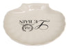 Biscottini Porta saponetta svuota tasche in porcellana bianca decorata Le Bain Paris L20xPR19xH3,8 cm