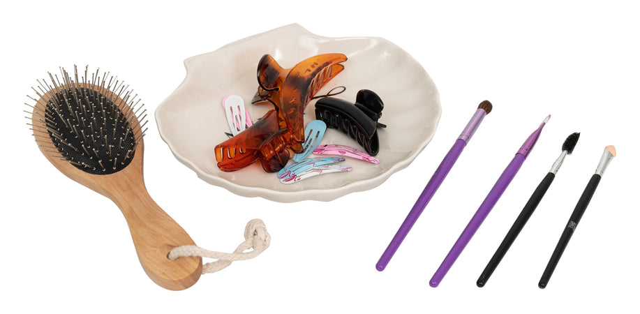 Biscottini Porta saponetta svuota tasche in porcellana bianca decorata "Le Bain Paris" L20xPR19xH3,8 cm