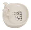 Biscottini Porta saponetta svuota tasche in porcellana bianca decorata Le Bain Paris L14xPR10xH5,5 cm