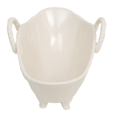 Biscottini Contenitore multifunzione in porcellana bianca con decoro "Le Bain Paris" L20xPR12,3xH12 cm