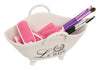 Biscottini Contenitore multifunzione in porcellana bianca con decoro Le Bain Paris L20xPR12,3xH12 cm