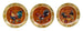 Biscottini Set tre piatti decorativi da parete in ceramica decorata L20XPR20XH2 cm