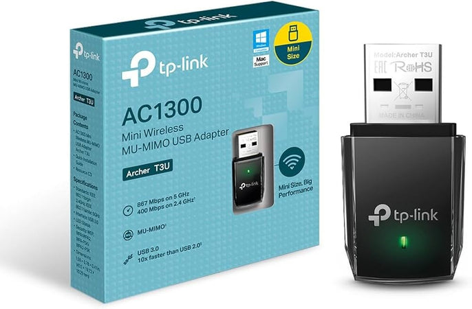 TP-Link Archer T3U 300Mbps Wireless N Mini USB 3.0 Adapter WIFI 5