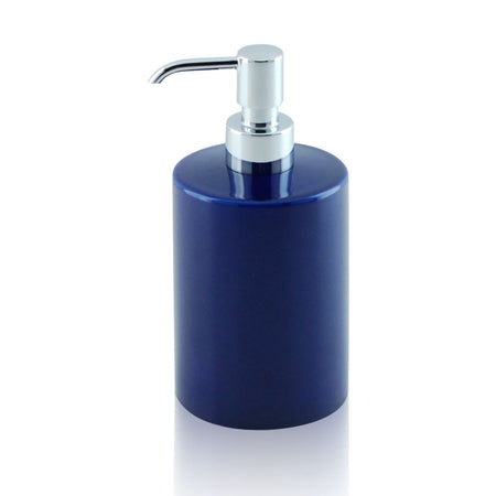 Dispenser - dosatore di sapone liquido da appoggio in ceramica e ottone cromato - accessori bagno