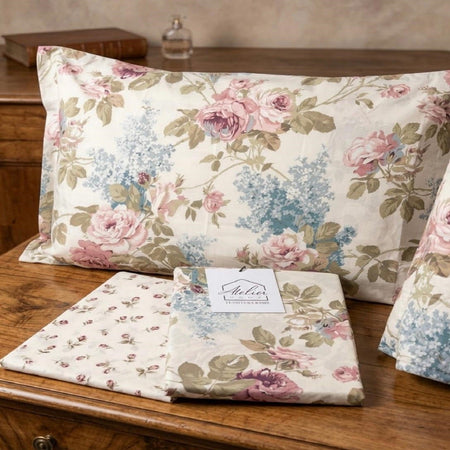 Completo Lenzuola Tessitura Randi Atelier 37 Matrimoniale Percalle di Cotone