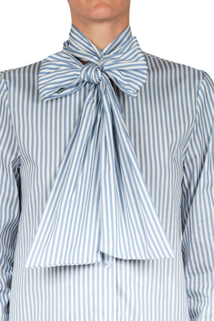 LA FEMME BLANCHE La Femme Blanche - Camicia - 451489 - Bianco/Blu da donna