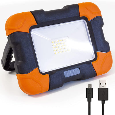 Faretto Led Ricaricabile 10W - Impermeabile IP65 - Luce da Campeggio , faro da lavoro, funziona come PowerBank - ElettroWatt.eu