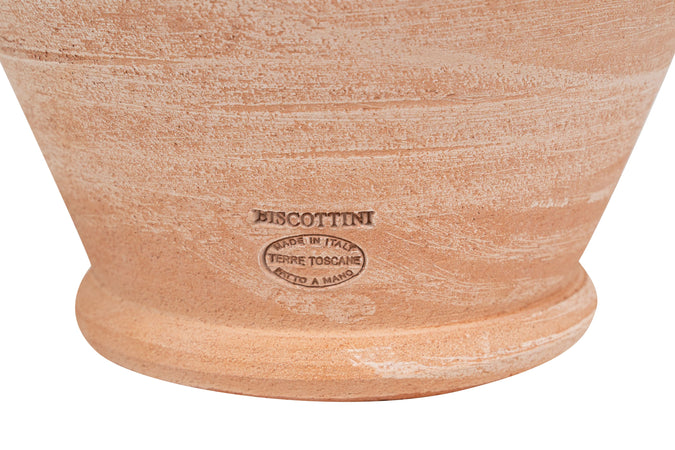 Biscottini PORTAOMBRELLI ANFORA/ORCIO CON ANELLI IN TERRACOTTA FATTO A MANO SUL TORNIO PER PIANTE E FIORI L32XPR32XH46 CM