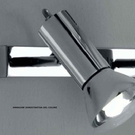 Faretto Illuminando MAGNUM 1 LED E27 R80 10W 3000°K spot moderno orientabile metallo cromo bianco interno