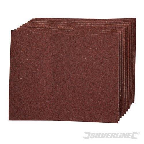 Fogli abrasivi in ossido d'alluminio per lavori manuali varie grane offerta silverline Silverline