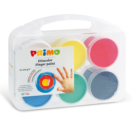 Valigetta 6 Colori A Dita 100Gr C/Pennello Primo