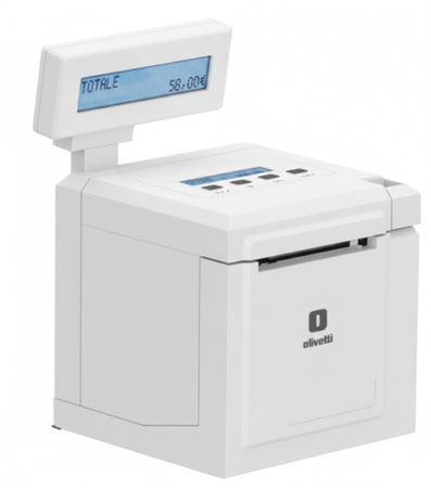 Stampante Fiscale RT Olivetti PrintO Bianca + 1 anno Licenza AIR + Display Cliente